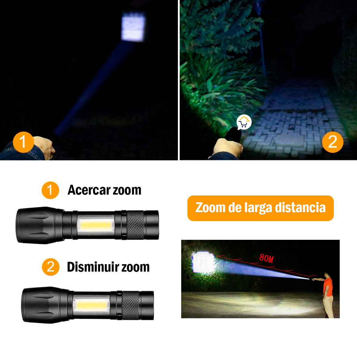 Miniatura 3 de Mini Linterna LED Recargable Luz 511